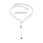 Roter Granat Halskette ca. 45 cm 925 Silber ca. 5,48 ct.