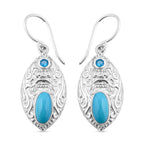 AA Sleeping Beauty Türkis, Neon Apatit Ohrringe 925 Silber ca. 2,85 ct.