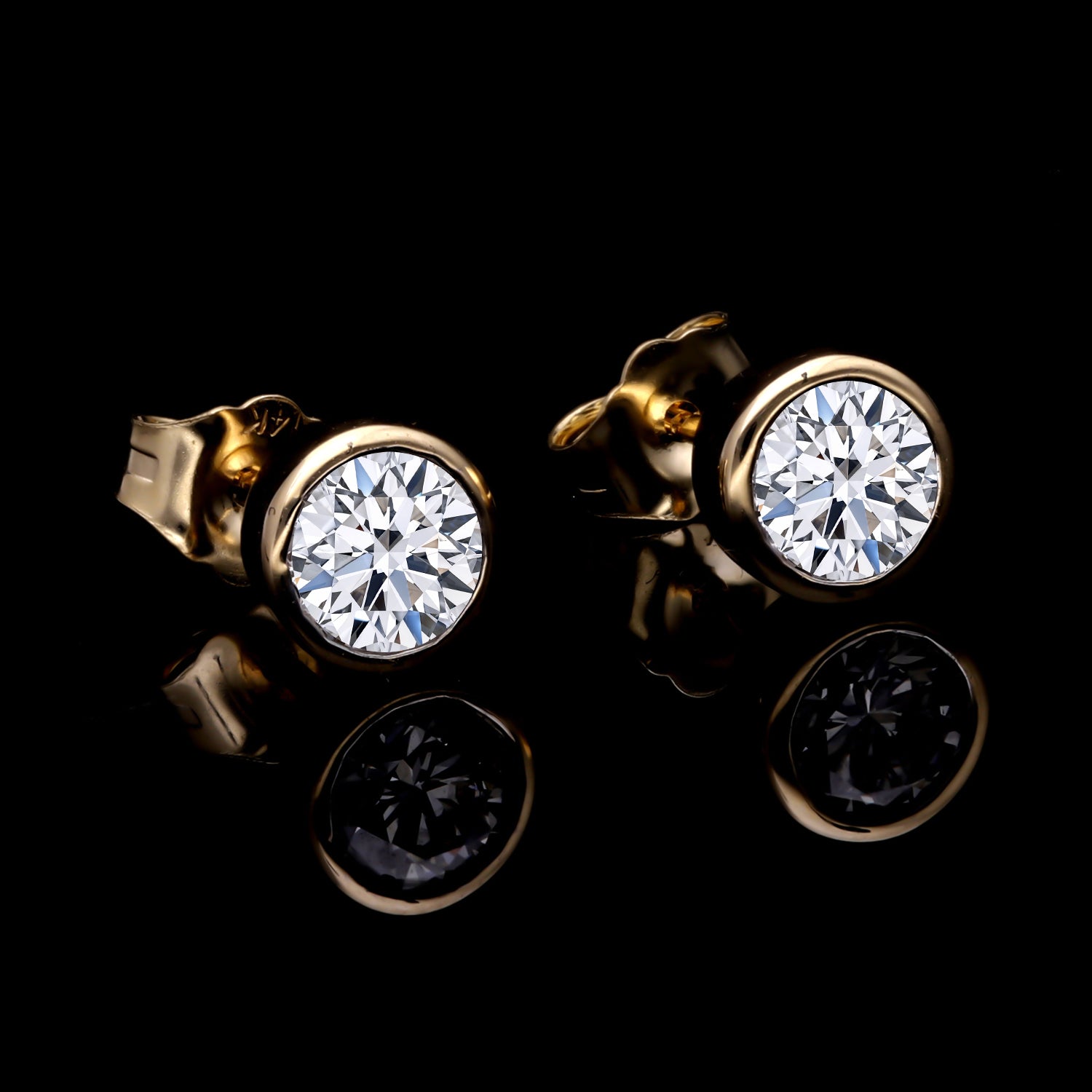 LUXURIANT DIAMOND - Lab grown Diamant VS-GH Ohrringe, IGI zertifiziert, 585 Gold ca. 1.01 ct