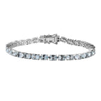 AA Aquamarin Armband ca. 19 cm 925 Silber platiniert ca. 13,39 ct.