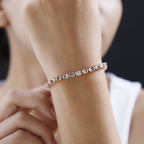 AA Morganit Armband ca. 19 cm 925 Silber Roségold Vermeil ca. 14,42 ct.