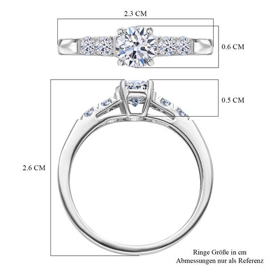 LUXURIANT DIAMOND - Lab grown Diamant SI-GH Ring, IGI zertifiziert, 585 Gold (Größe 19.00) ca. 1.00 ct