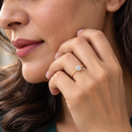 LUXURIANT 0,50 ct. IGI zertifizierter VS-GH Labor Diamant Ring in 585 Gold und Weißgold