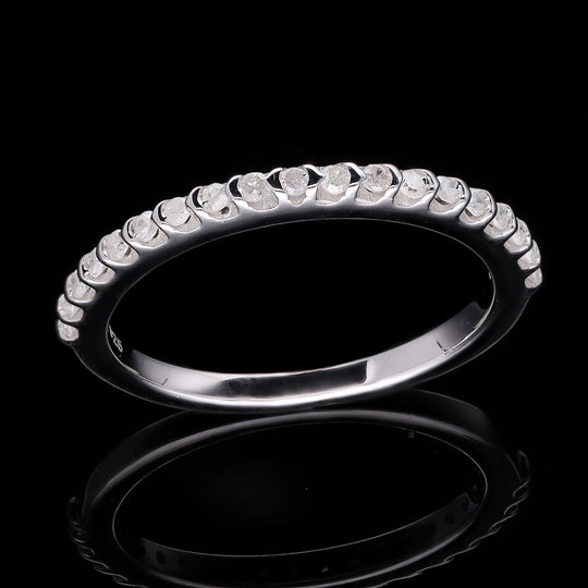 Weißer Diamant Ring, 925 Silber platiniert, (Größe 20.00) ca. 0.25 ct