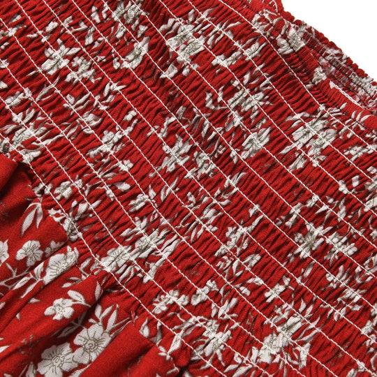 Luftige Taillen-Culottes mit Smok-Detail und Blumenmuster, Einheitsgröße, gelb
