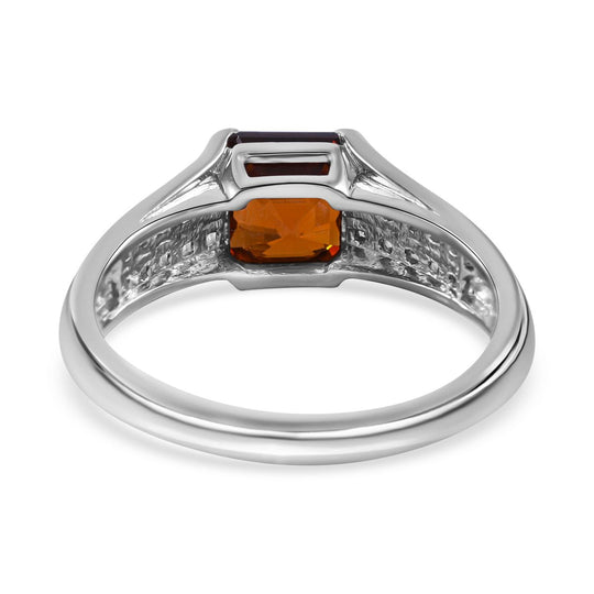 AAA Natürlicher Roter Zirkon, Moissanit Ring, 925 Silber rhodiniert (Größe 20.00) ca. 3.30 ct