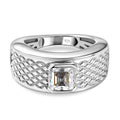 Moissanit Ring, 925 Silber platiniert (Größe 17.00) ca. 1.16 ct