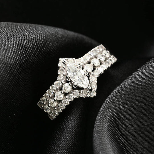 Weißer Diamant I1 Ringe 585 Weißgold (Größe 19.00) ca. 0,75 ct