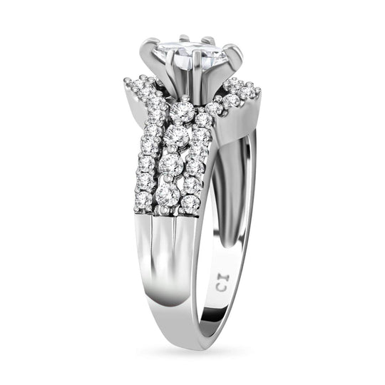 Weißer Diamant I1 Ringe 585 Weißgold (Größe 19.00) ca. 0,75 ct