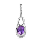 Afrikanischer Amethyst Anhänger, 925 Silber platiniert, ca. 1.70 ct
