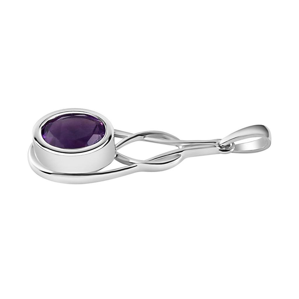 Afrikanischer Amethyst Anhänger, 925 Silber platiniert, ca. 1.70 ct