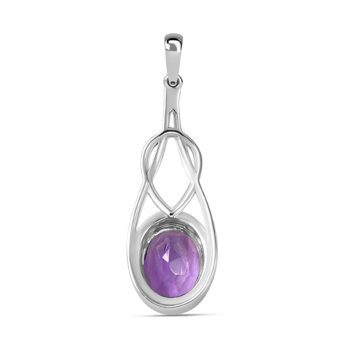 Afrikanischer Amethyst Anhänger, 925 Silber platiniert, ca. 1.70 ct