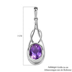 Afrikanischer Amethyst Anhänger, 925 Silber platiniert, ca. 1.70 ct