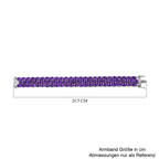 Afrikanischer Amethyst Armband ca. 19 cm 925 Silber rhodiniert ca. 53,78 ct.