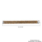 Citrin Armband ca. 20 cm 925 Silber rhodiniert ca. 55,89 ct.