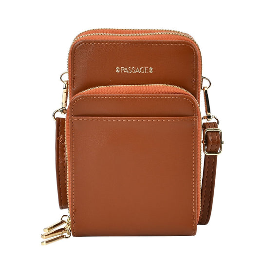 Passage Life-Style - Crossbody-Tasche mit RFID und Kartenhalter, 19x5x11 cm, braun
