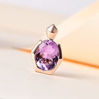 AAA Rose De France Amethyst Anhänger 925 Silber rosévergoldet ca. 2,41 ct.