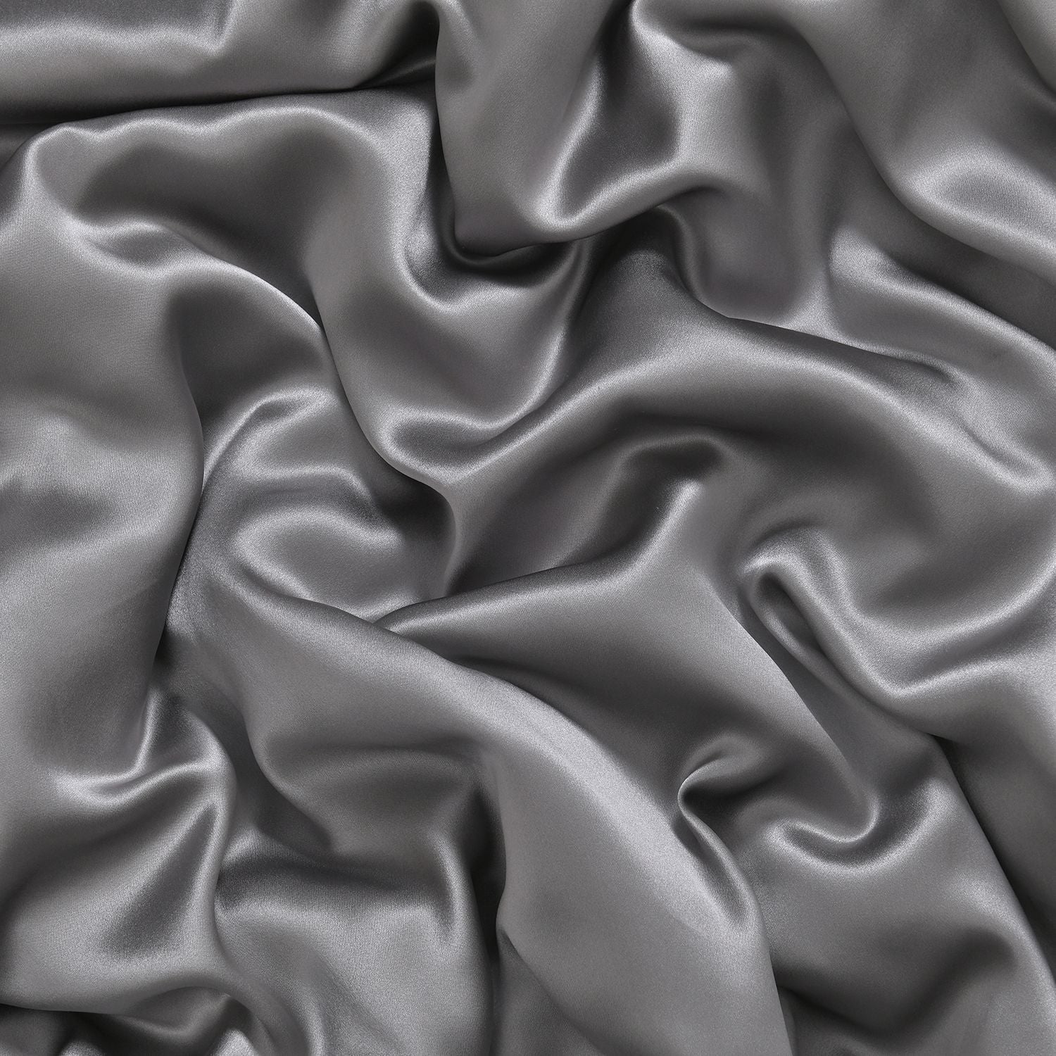 Serenity Night - 100% Maulbeerseide Sommersteppdecke mit Seidenfüllung, 135 x 200 cm, Silber