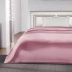 Serenity Night - 100% Maulbeerseide Sommersteppdecke mit Seidenfüllung, 1000 Gramm, 135 x 200 cm, Altrosa