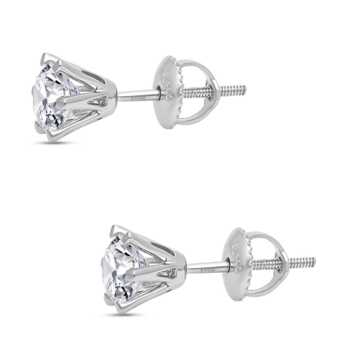 Lab grown Diamant SI-GH Ohrringe, IGI zertifiziert, 950 Platin ca. 1.50 ct