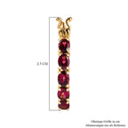 AAA Orissa Rose Granat Ohrringe, 925 Silber Gelbgold Vermeil, ca. 2.33 ct