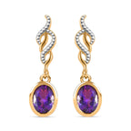 AA Mashamba Amethyst Ohrringe, 925 Silber vergoldet, ca. 2.24 ct