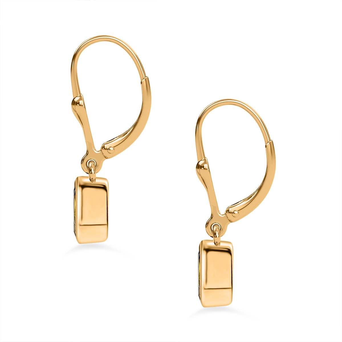AA Natürliche, italienische Vesuvianit Ohrringe, 925 Silber Gelbgold Vermeil, ca. 1.62 ct
