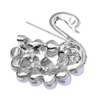 Schwarzer Kristall, Kunststoff Perle Brosche