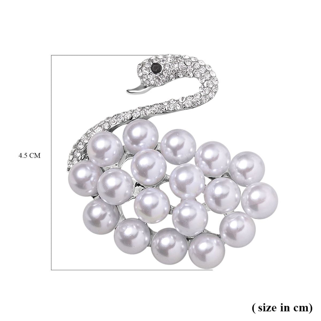 Schwarzer Kristall, Kunststoff Perle Brosche