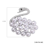 Schwarzer Kristall, Kunststoff Perle Brosche
