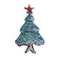 Mehrfarbiger Weihnachtsbaum, Verwandelbarer Schmuck, Kristall Anhänger und Brosche Duo, schwarz