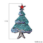 Mehrfarbiger Weihnachtsbaum, Verwandelbarer Schmuck, Kristall Anhänger und Brosche Duo, schwarz