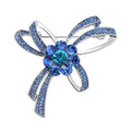 Blauer Kristall Brosche