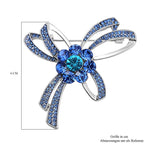 Blauer Kristall Brosche