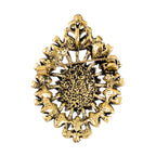 Blauer Howlit, Harz Brosche, Antikes Gold, ca. 3.01 ct