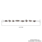 Muonionalusta Meteorit Armband, ca. 19 cm, 925 Silber rhodiniert, ca. 72.16 ct