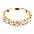 Lustro Stella - Weißer Zirkonia Ringe 925 Silber Gelbgold Vermeil (Größe 16.00) ca. 1.48 ct