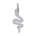 Grüner Zirkonia, Weißer Zirkonia Anhänger 925 Silber rhodiniert ca. 2.04 ct