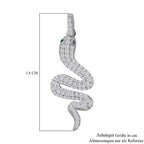 Grüner Zirkonia, Weißer Zirkonia Anhänger 925 Silber rhodiniert ca. 2.04 ct