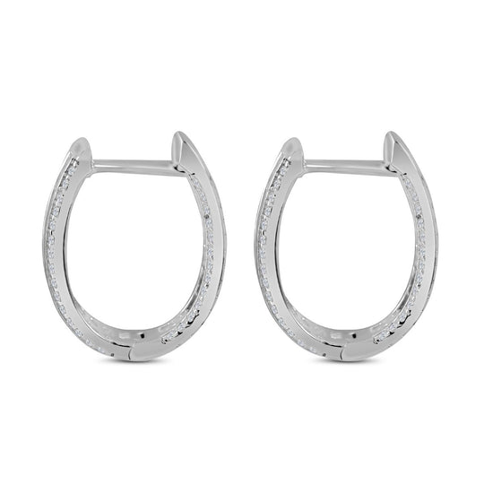 LUSTRO STELLA - Weißer Zirkonia Ohrringe, 925 Silber rhodiniert, ca. 4.89 ct