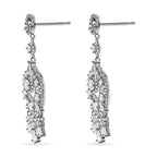 LUSTRO STELLA - Weißer Zirkonia Ohrringe, 925 Silber rhodiniert, ca. 7.92 ct