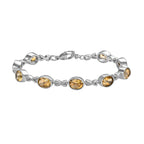 Citrin Armband ca. 18 cm Edelstahl ca. 11.47 ct