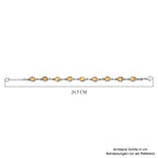 Citrin Armband ca. 18 cm Edelstahl ca. 11.47 ct