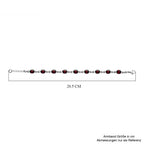 Mosambik Granat Armband ca. 18 cm Edelstahl ca. 14.27 ct