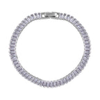 LUSTRO STELLA - Weißer Zirkonia Armband, ca. 19 cm, 925 Silber rhodiniert, ca. 21.92 ct