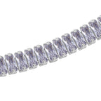 LUSTRO STELLA - Weißer Zirkonia Armband, ca. 19 cm, 925 Silber rhodiniert, ca. 21.92 ct