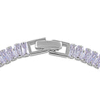 LUSTRO STELLA - Weißer Zirkonia Armband, ca. 19 cm, 925 Silber rhodiniert, ca. 21.92 ct