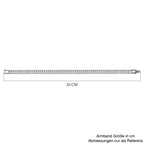 LUSTRO STELLA - Weißer Zirkonia Armband, ca. 19 cm, 925 Silber rhodiniert, ca. 21.92 ct
