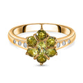 Natürlicher AA Calabar-Turmalin Ring, 925 Silber Gelbgold Vermeil, (Größe 20.00) ca. 1.02 ct