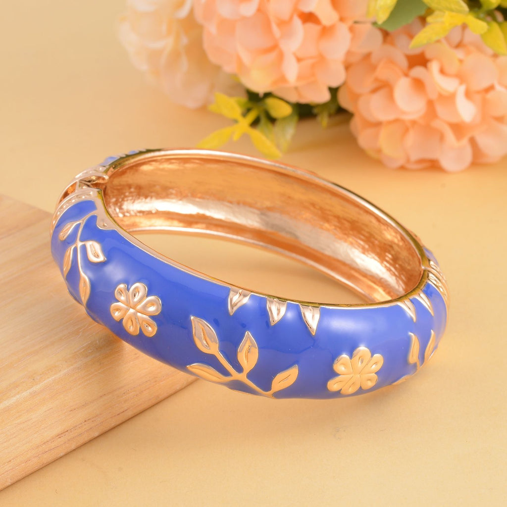 Emaillierter Armreif, ca. 19 cm, blau